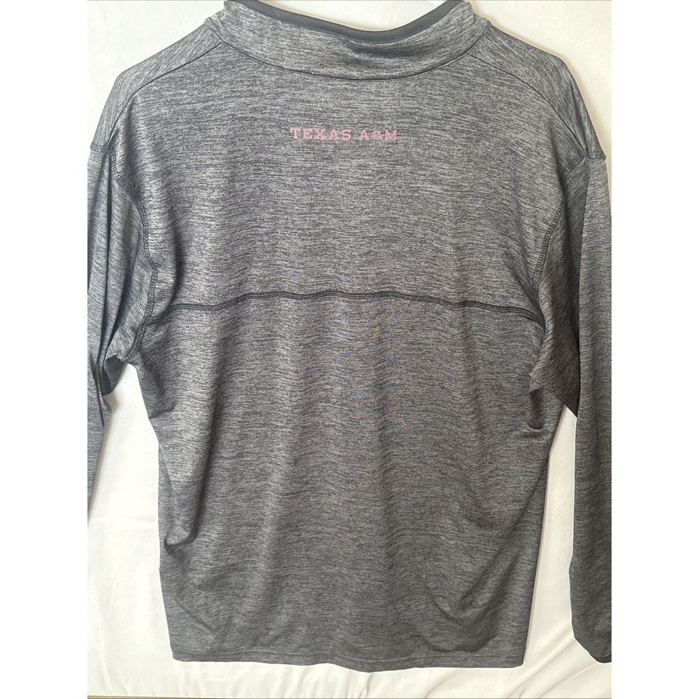 Texas A&M Aggies Quarter Zip Long Sleeve Shirt Mens Large Gray Colosseum‎ - Picture 6 of 7